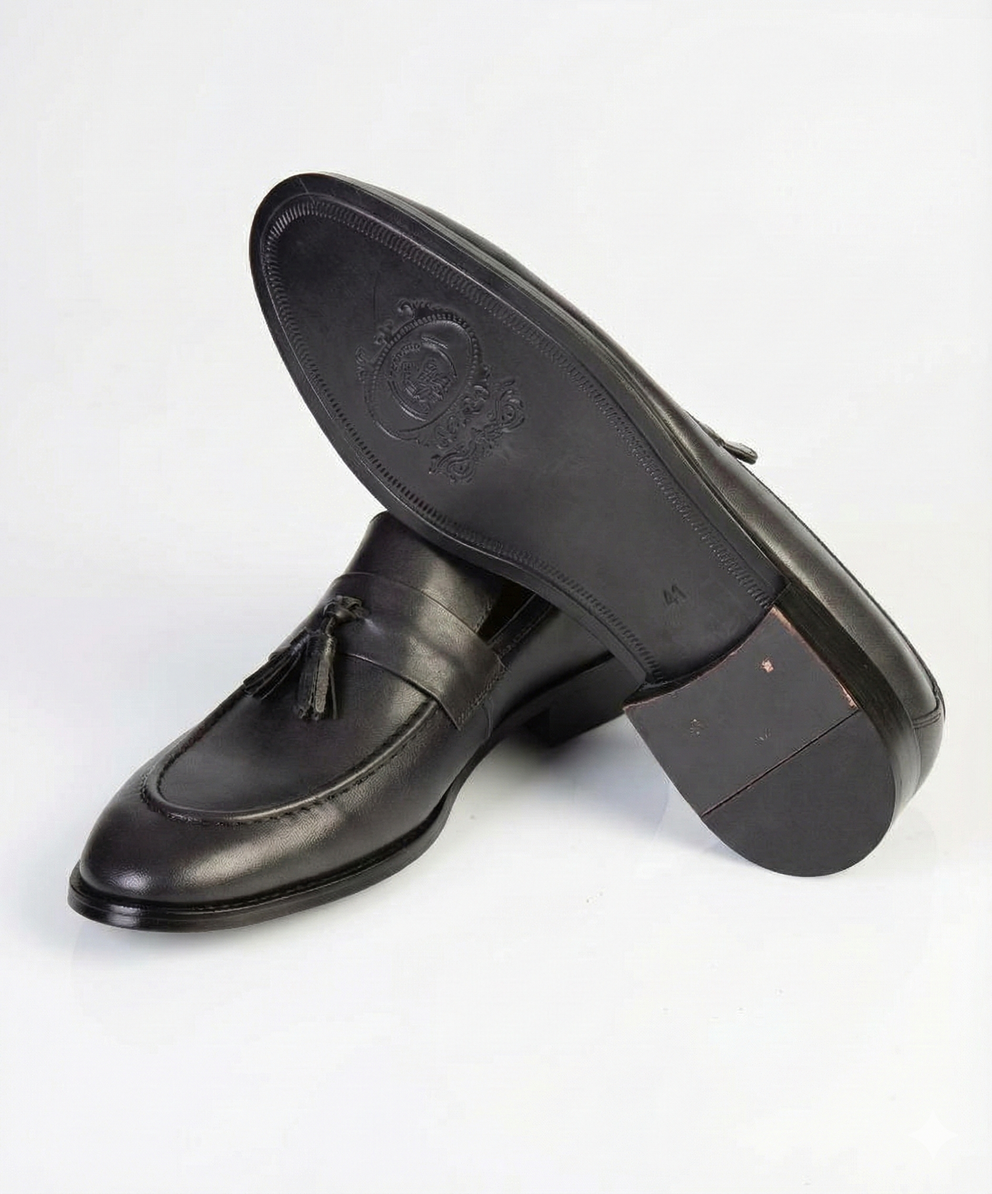 Classic Black Tassel Loafers – 100% Turkish Leather