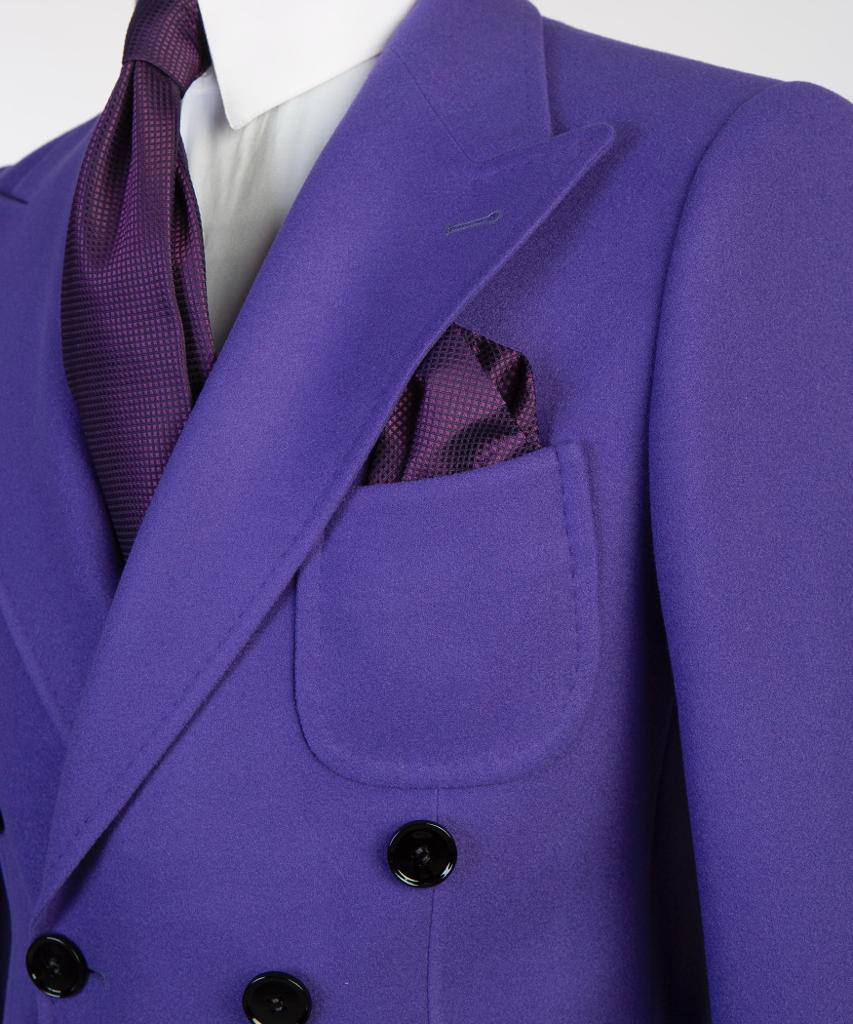 Vivid Violet Double Breasted Coat
