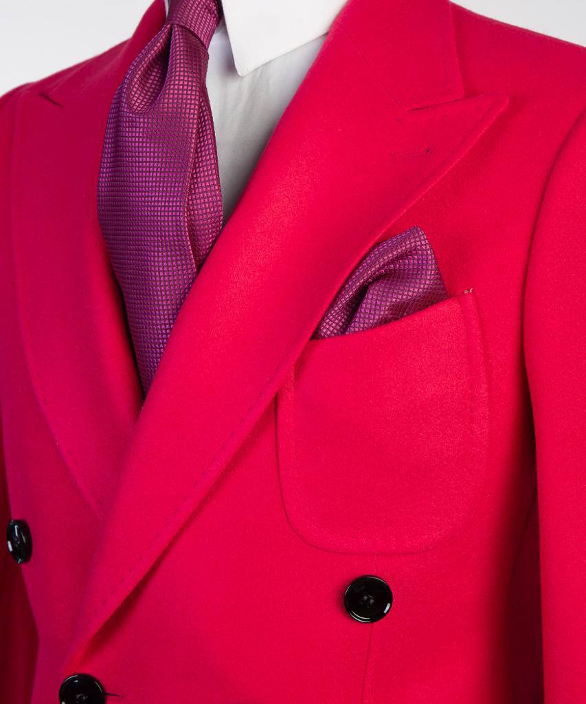 Magenta Double Breasted Coat