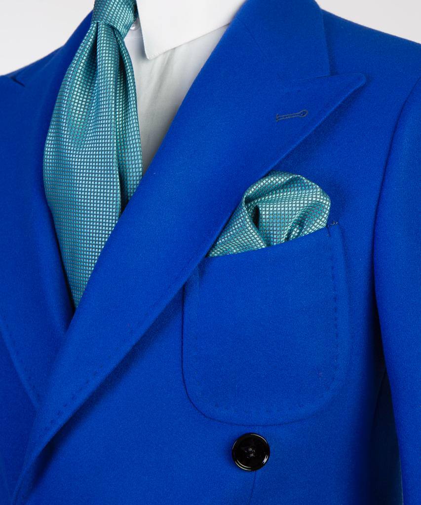 Royal Blue Double Breasted Coat