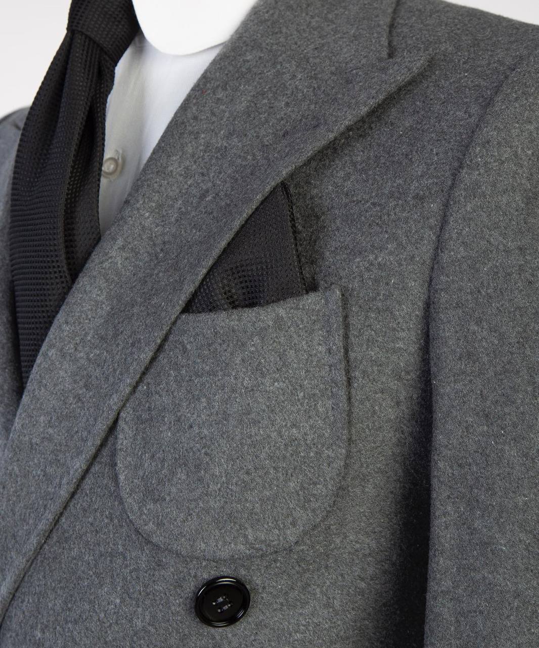 Slate Gray Double Breasted Coat