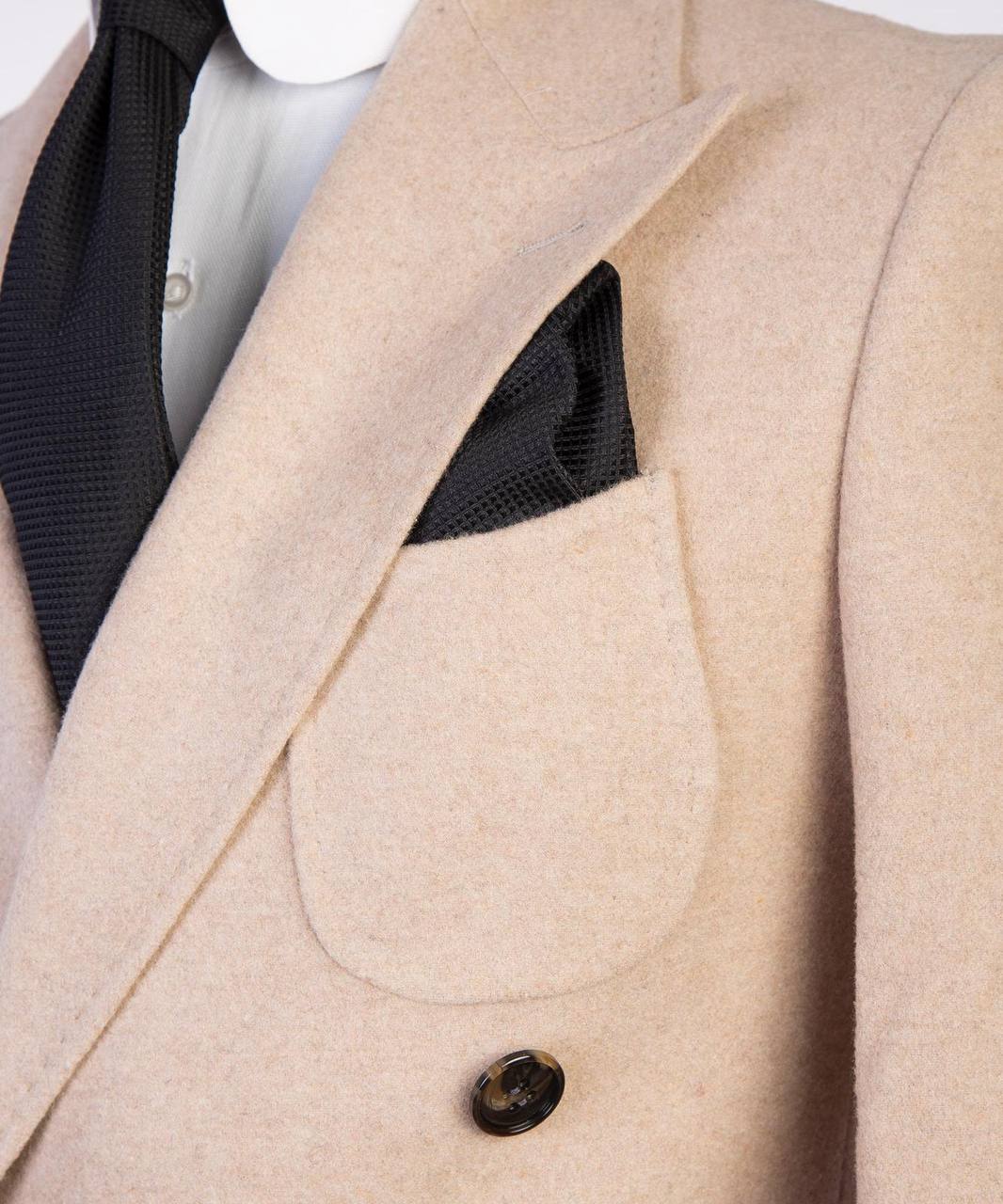 Beige Double Breasted Coat