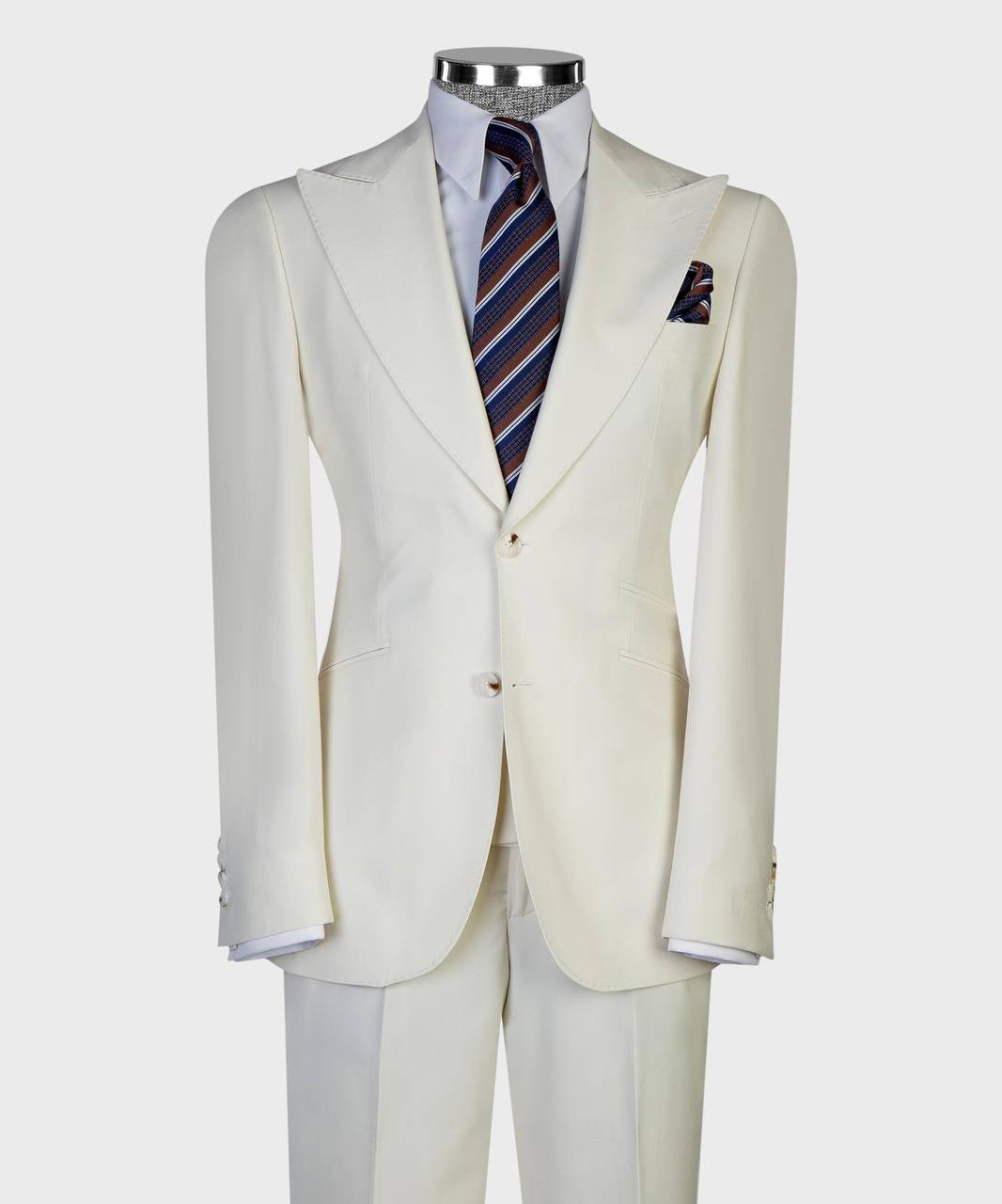 Ivory Alabaster Three-Piece Suit - close-up