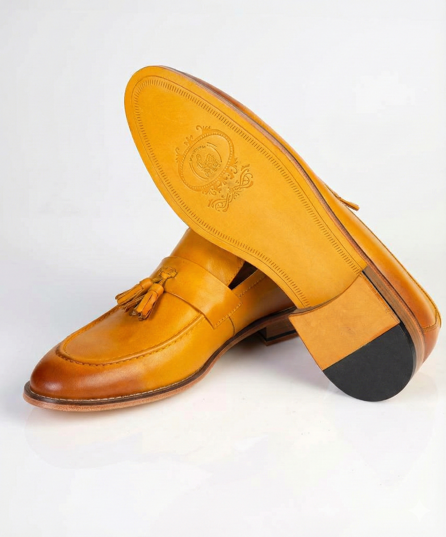 Honey Cognac Tassel Loafers – 100% Turkish Leather