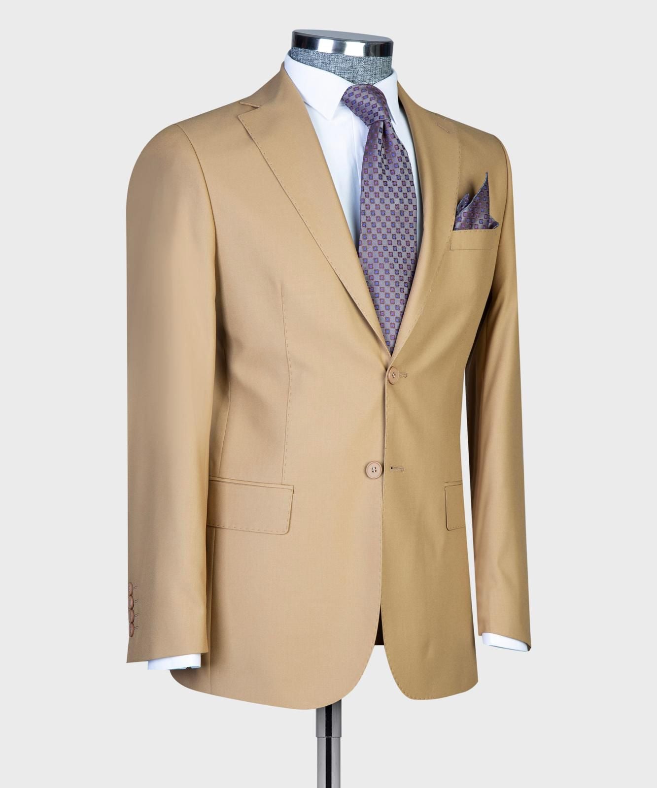 Warm Tan 2 Button Suit