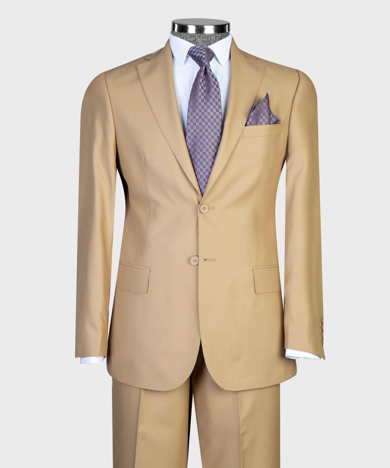 Warm Tan 2 Button Suit