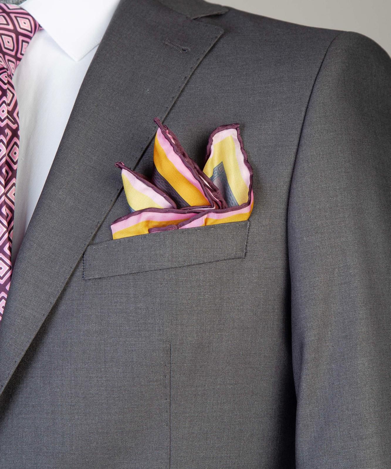 Slate Gray 2 Button Suit - back view