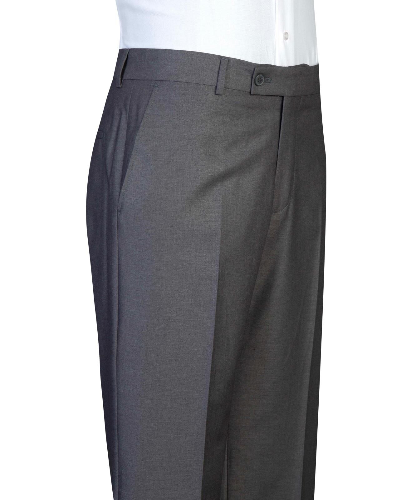 Slate Gray 2 Button Suit - fabric detail