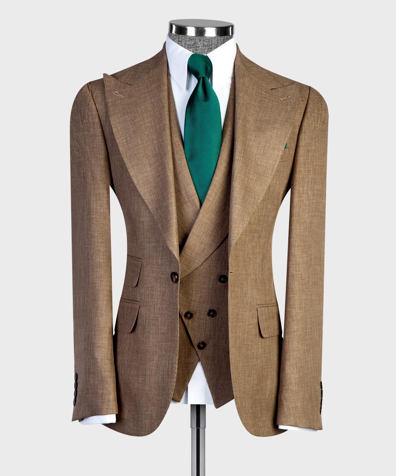 Warm Camel 3-piece Suit