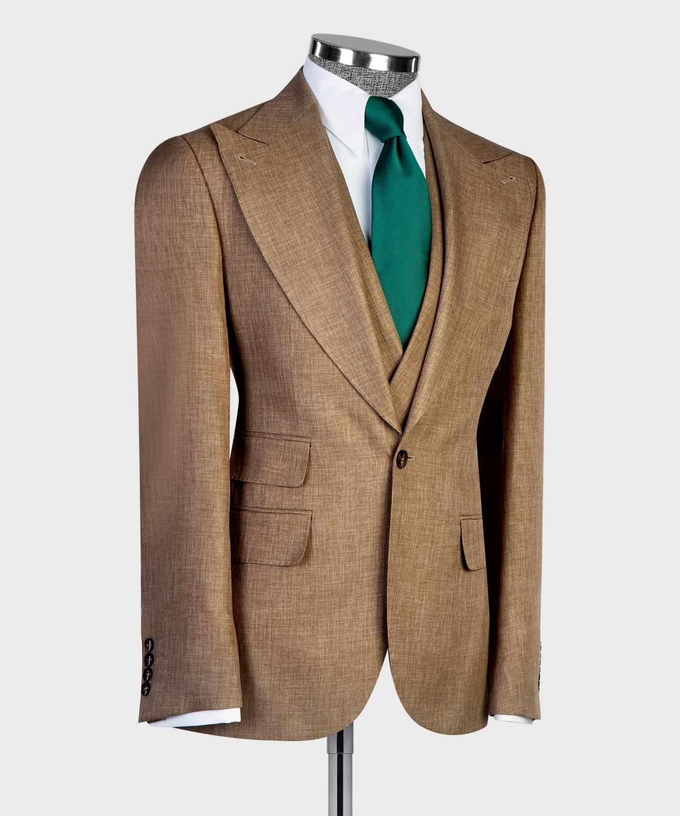 Warm Camel 3-piece Suit