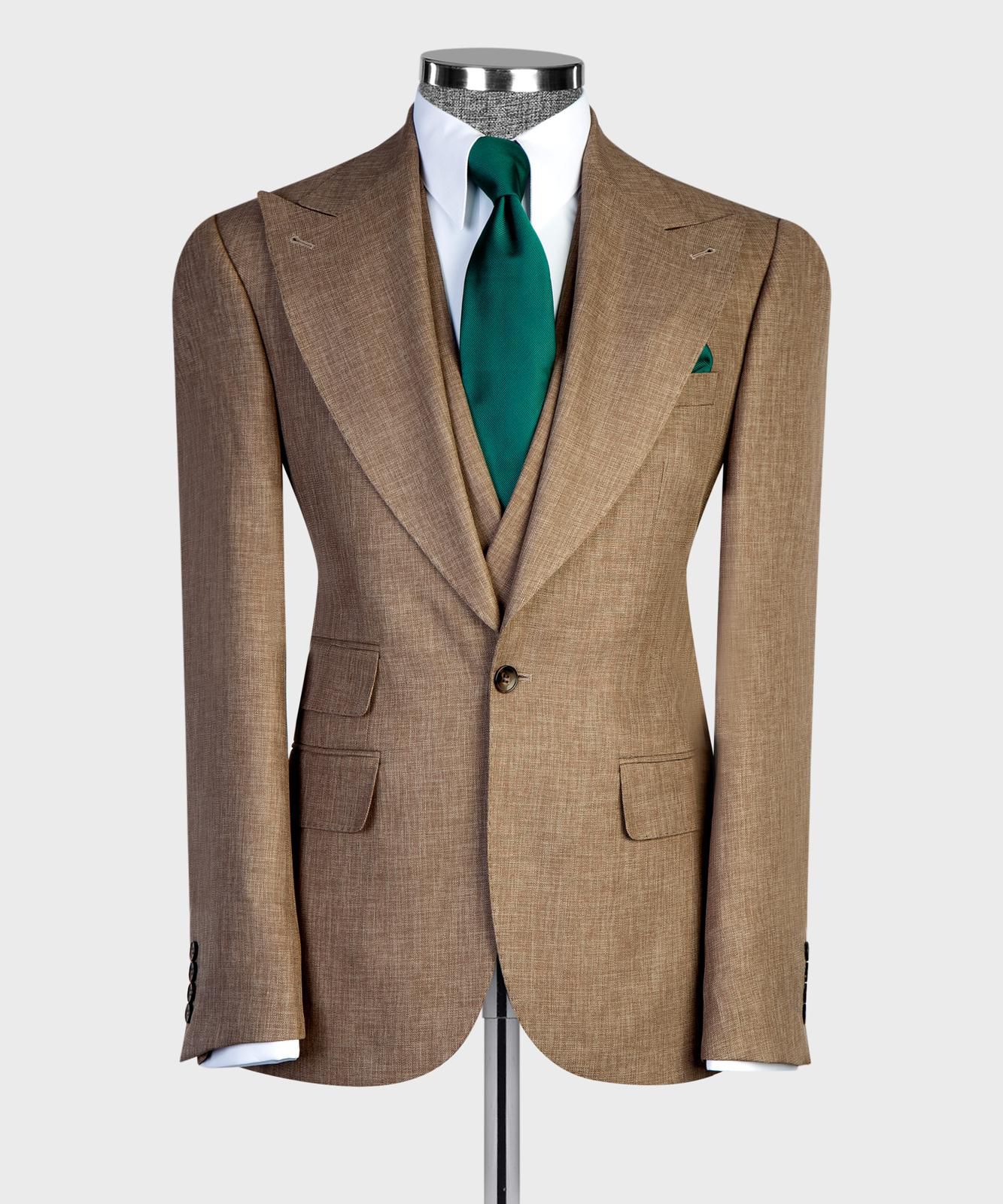 Warm Camel 3-piece Suit
