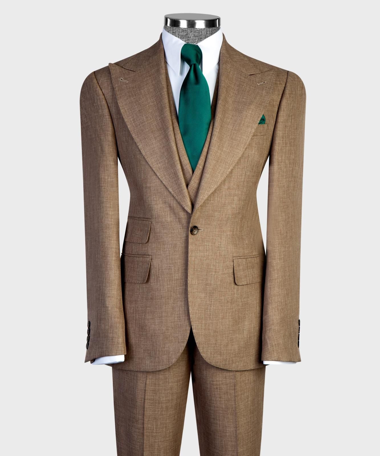 Warm Camel 3-piece Suit