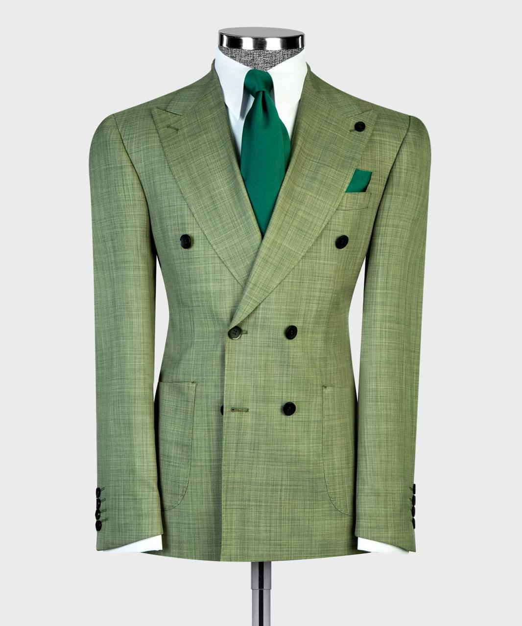 Green Double Breasted Suit