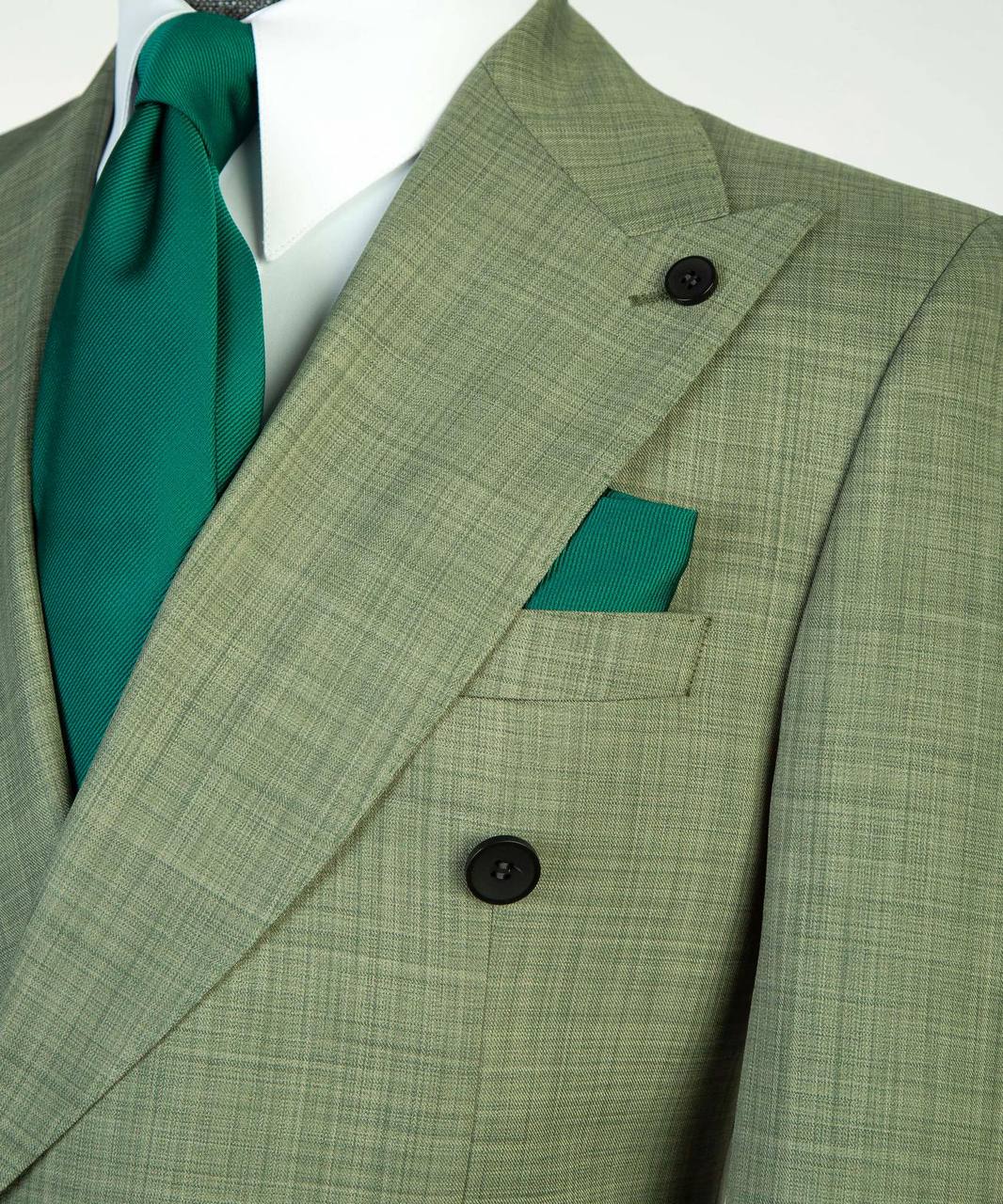 Green Double Breasted Suit