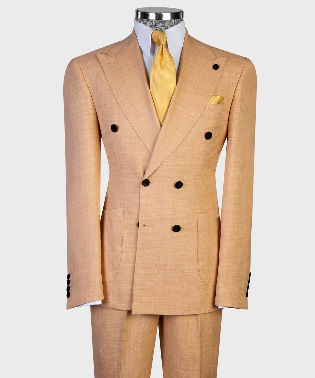 Apricot Double Breasted Suit