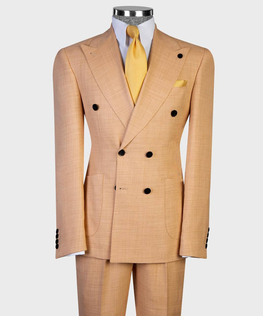 Apricot Double Breasted Suit