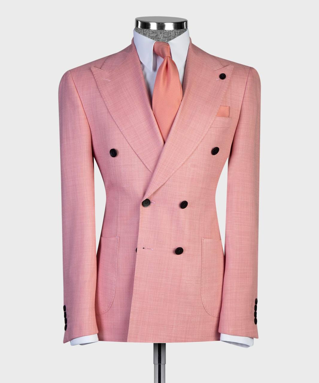 Soft Coral Pink Double Breasted Suit