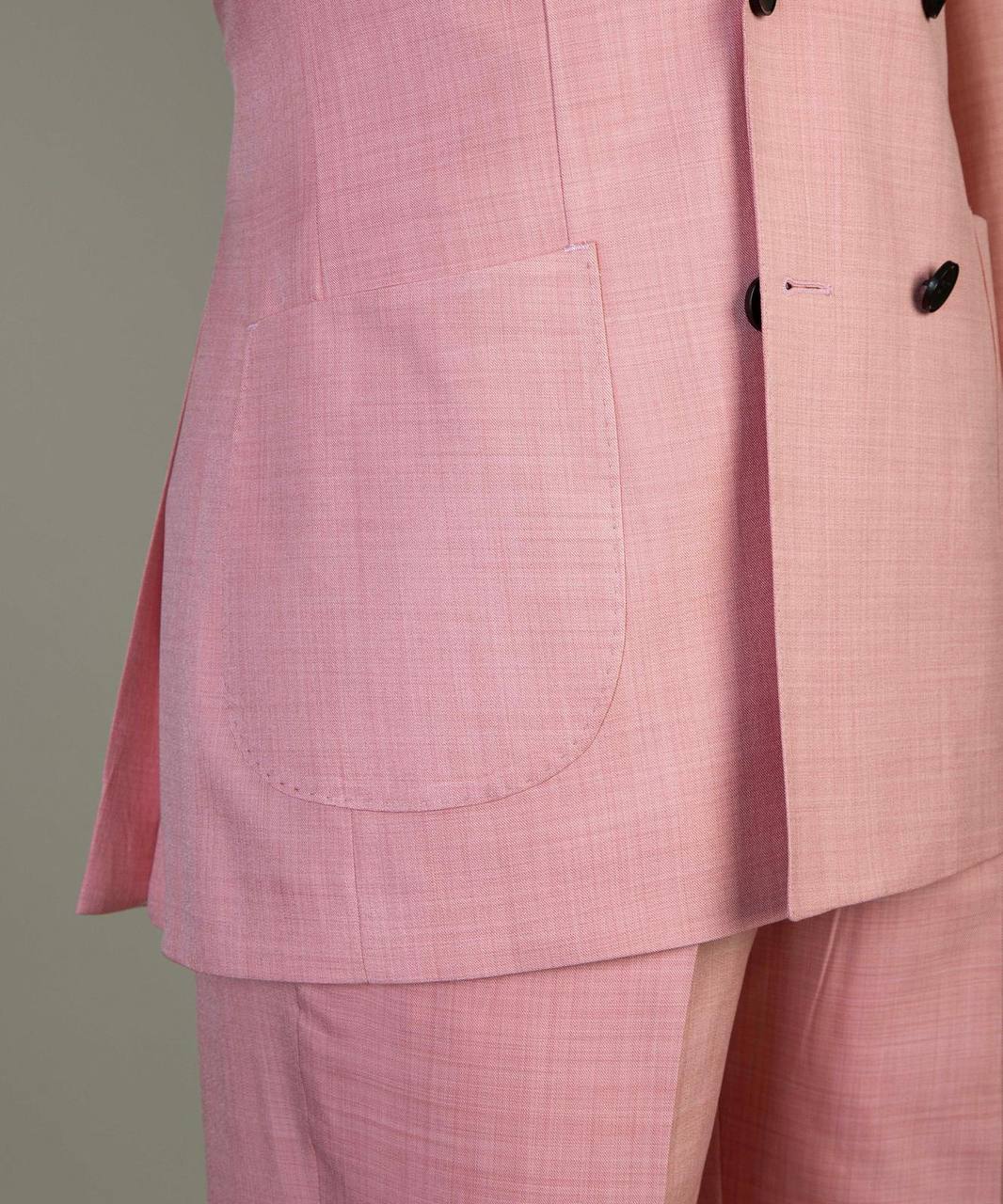 Soft Coral Pink Double Breasted Suit