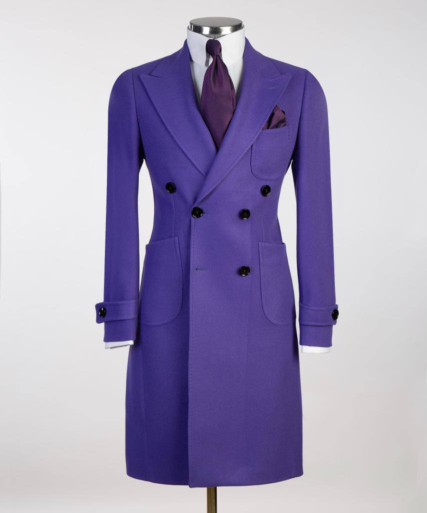 Vivid Violet Double Breasted Coat