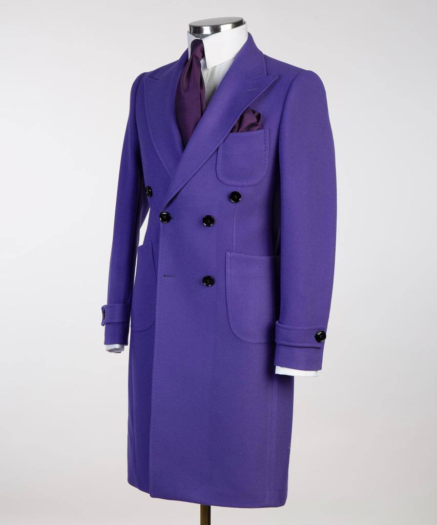 Vivid Violet Double Breasted Coat