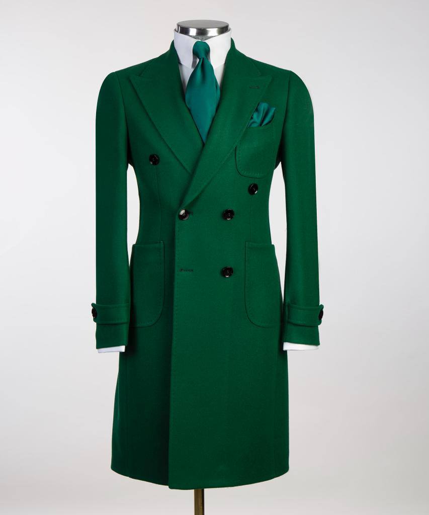 Rich Emerald Double Breasted Coat