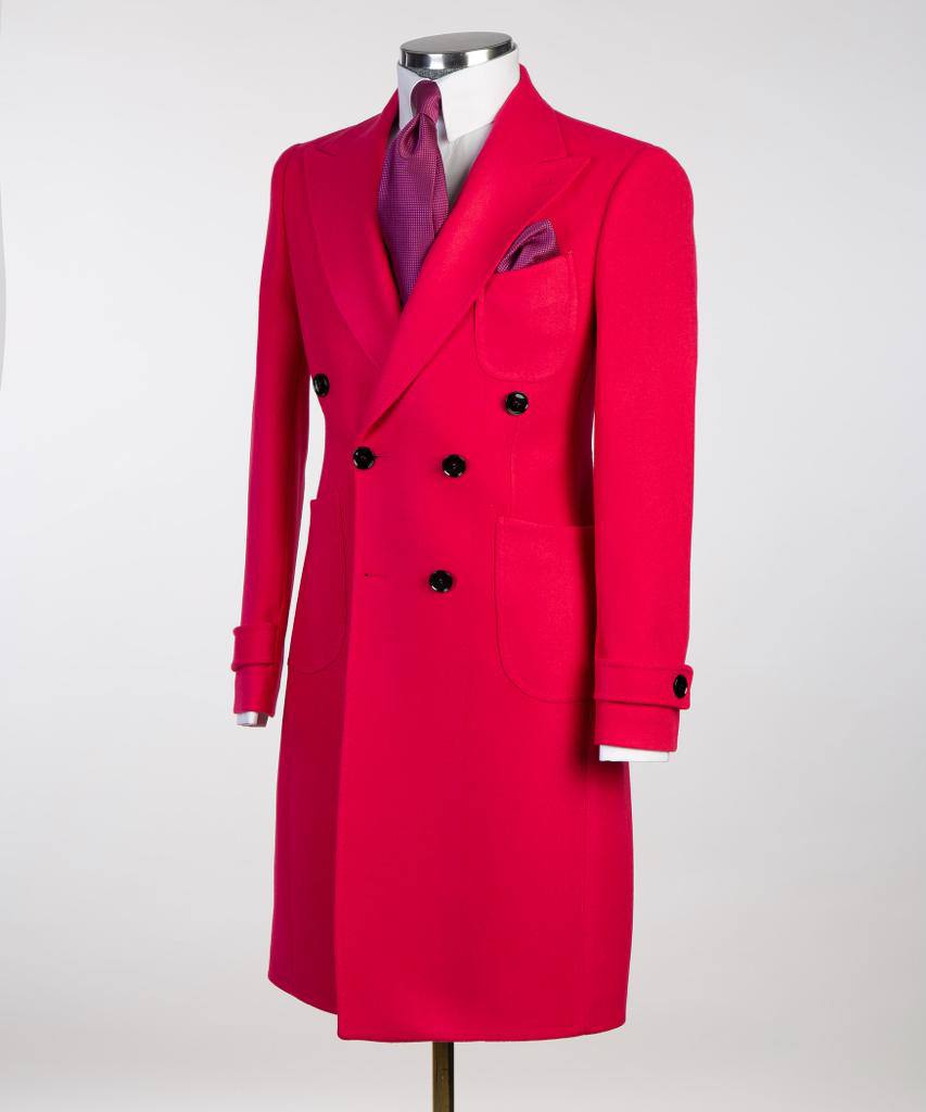 Magenta Double Breasted Coat
