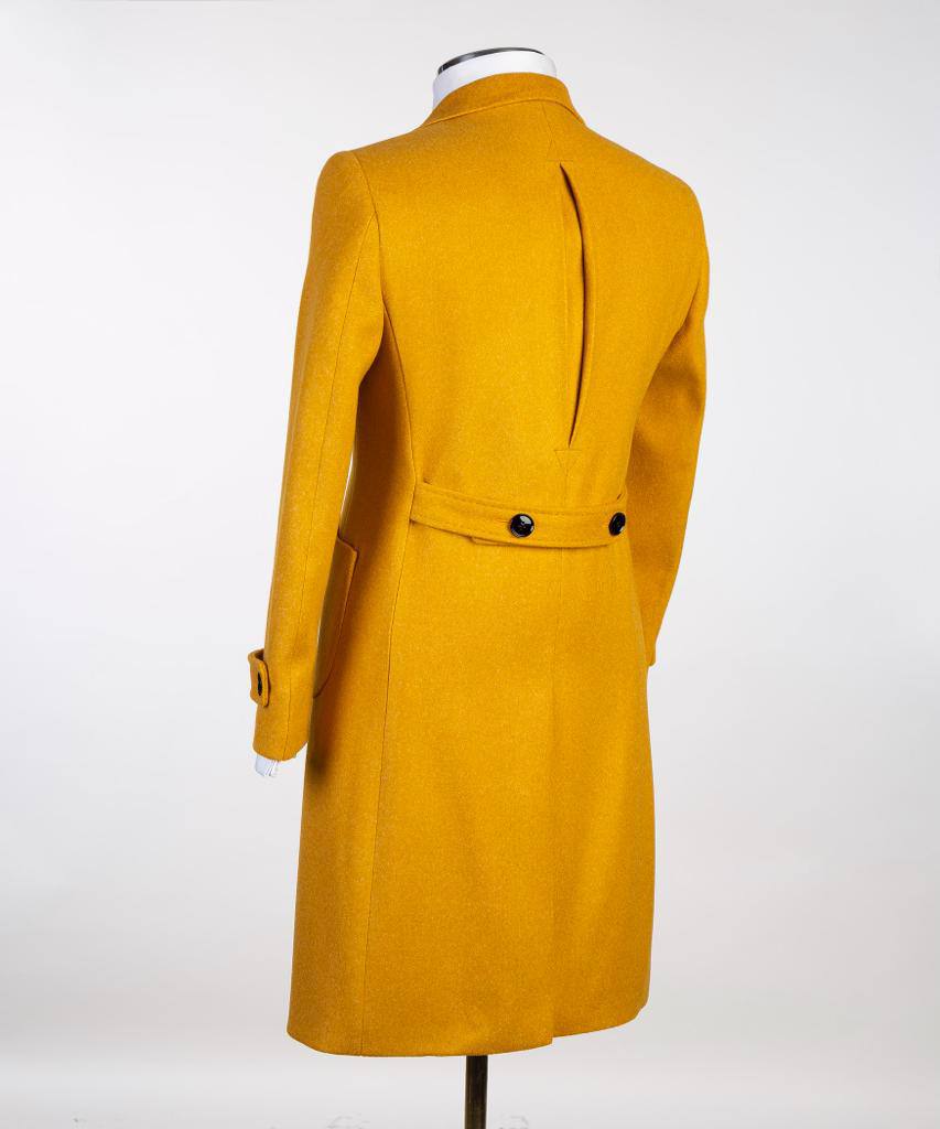 Mustard Yellow Double Breasted Coat