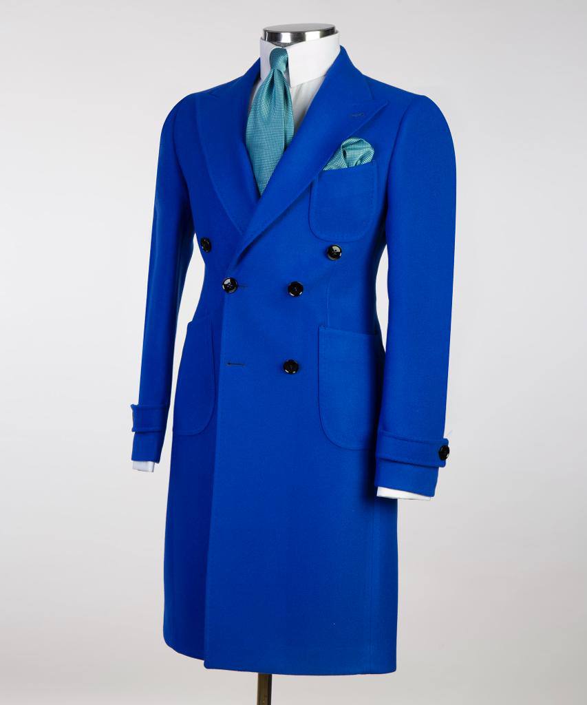 Royal Blue Double Breasted Coat