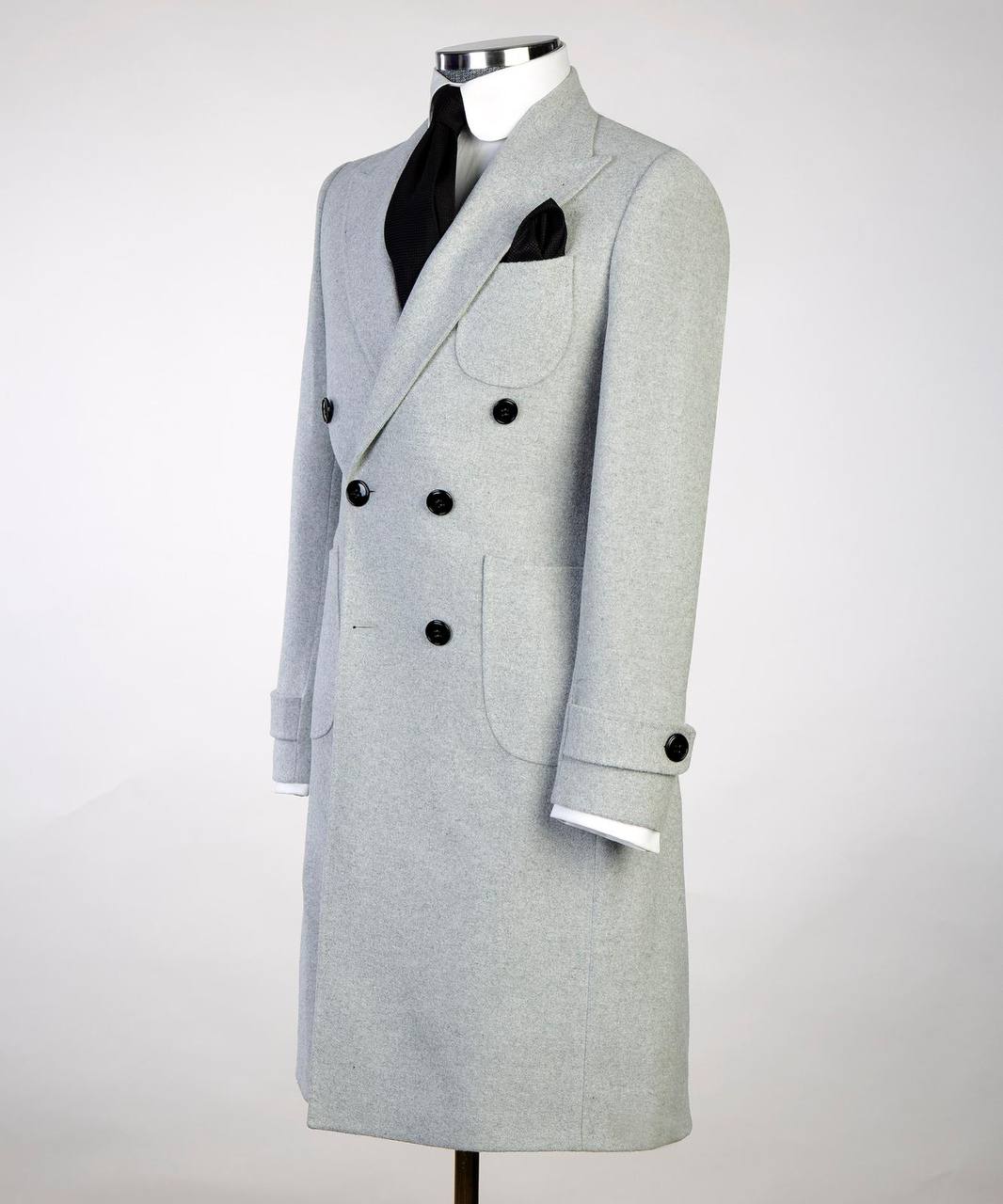 Light Gray Double Breasted Coat