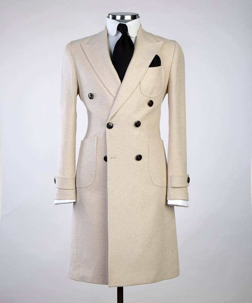 Light Beige Double Breasted Coat