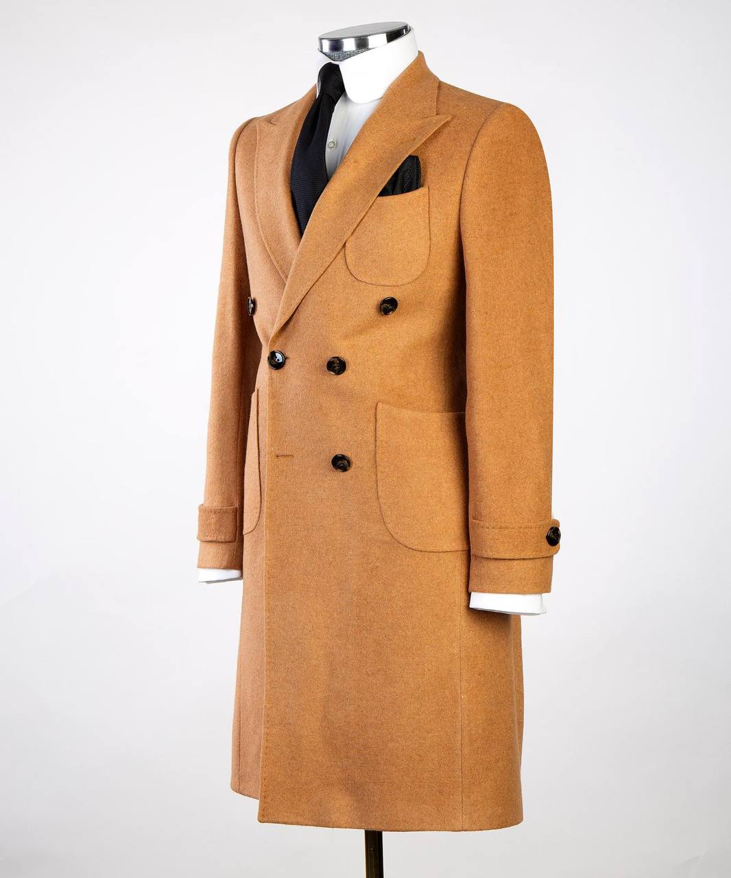 Warm Caramel Double Breasted Coat