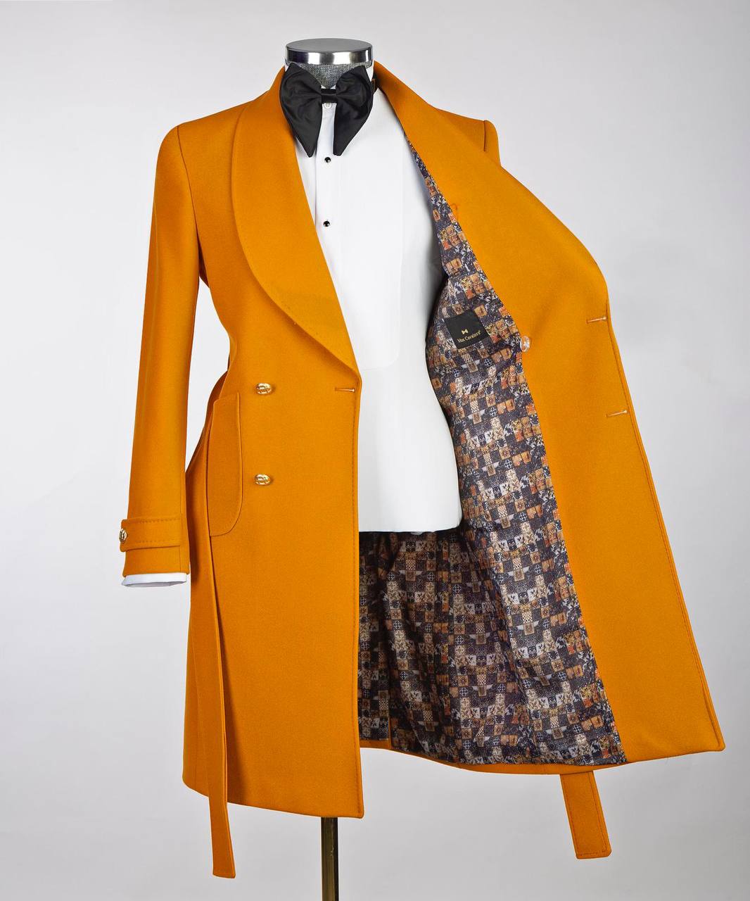 Warm Goldenrod Double Breasted Coat