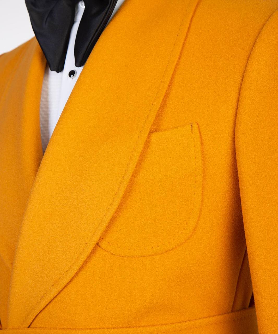 Warm Goldenrod Double Breasted Coat