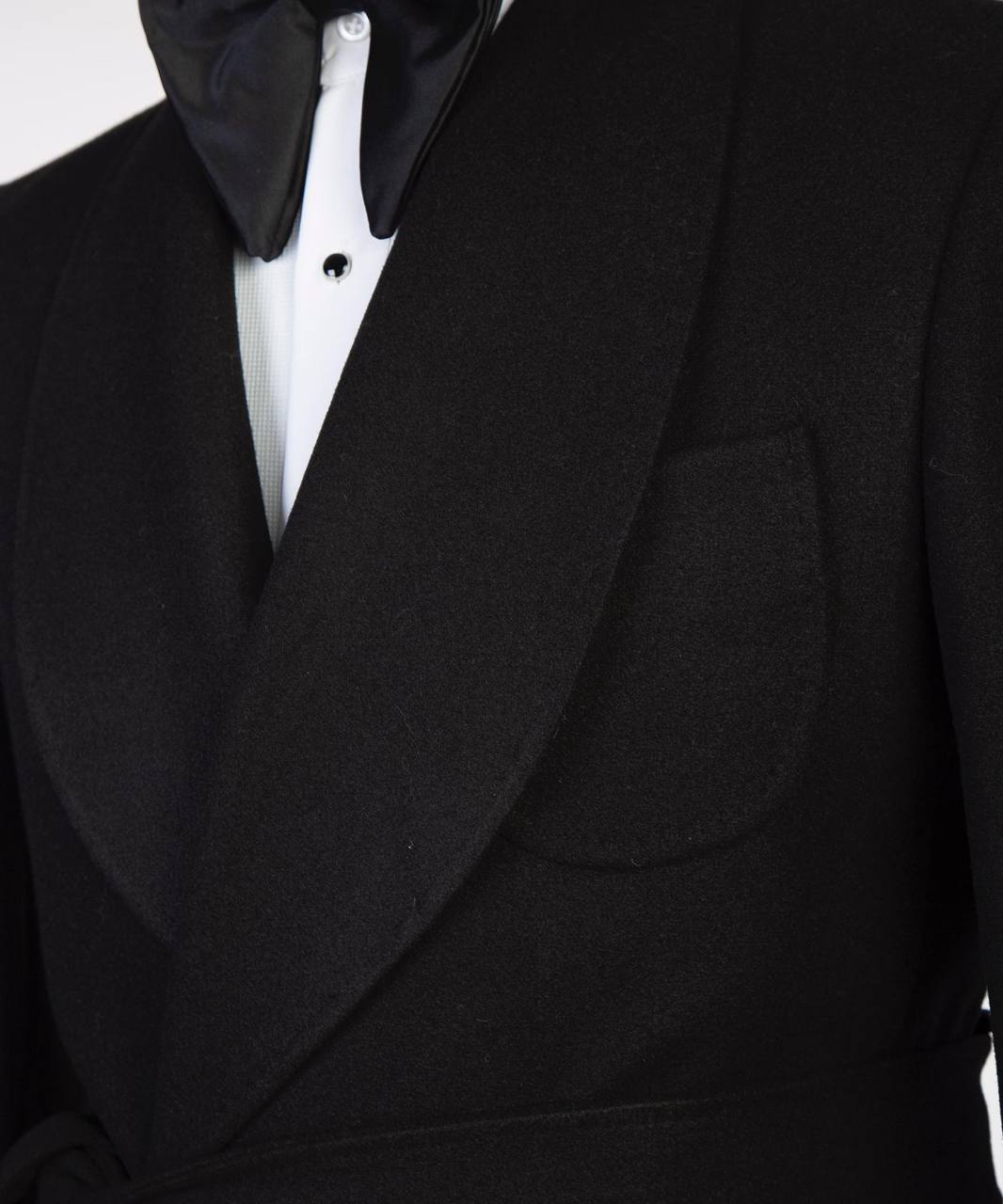 Royal Black Double Breasted Coat