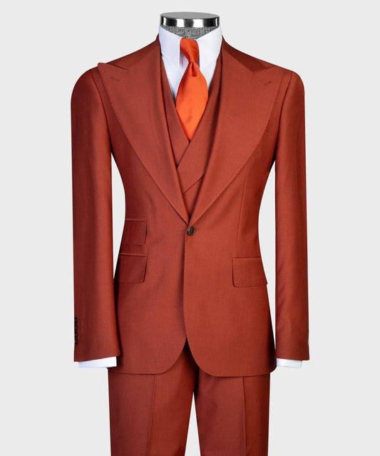 Terracotta Red 3-piece Suit