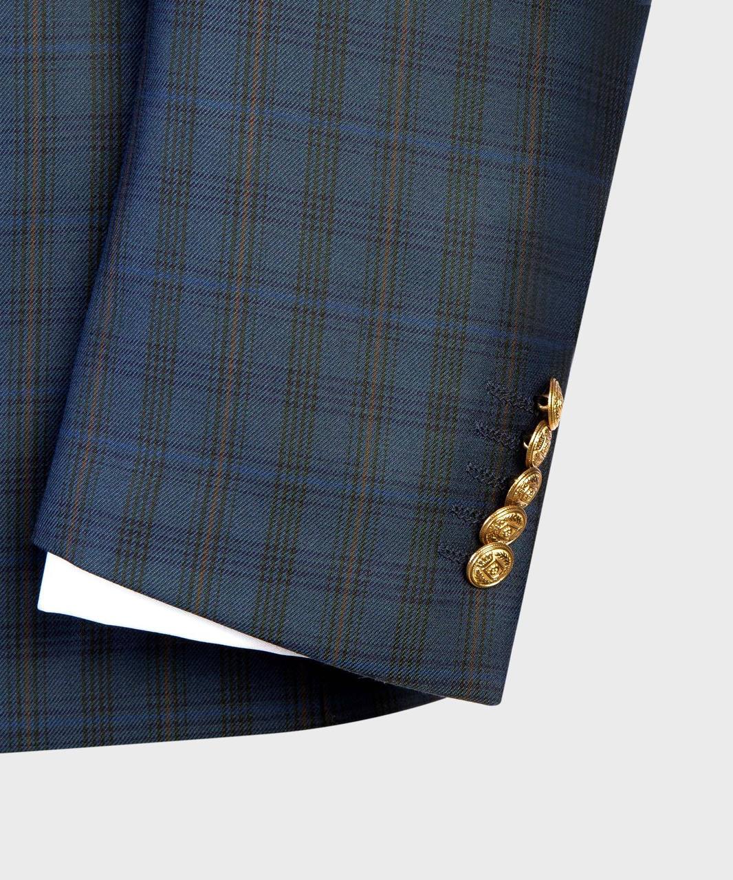 Forest Green & Navy Plaid Double Breasted Suit