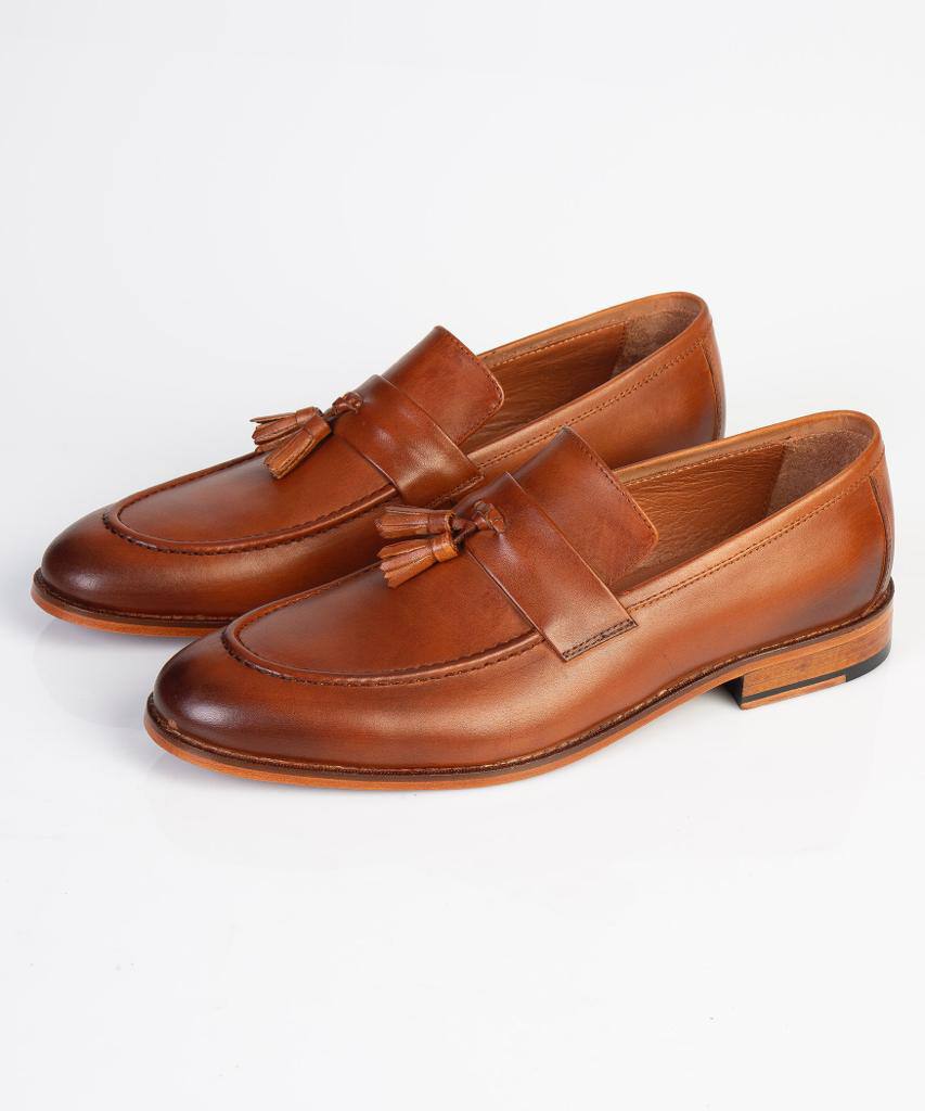 Chestnut Brown Tassel Loafers – 100% Turkish Leather