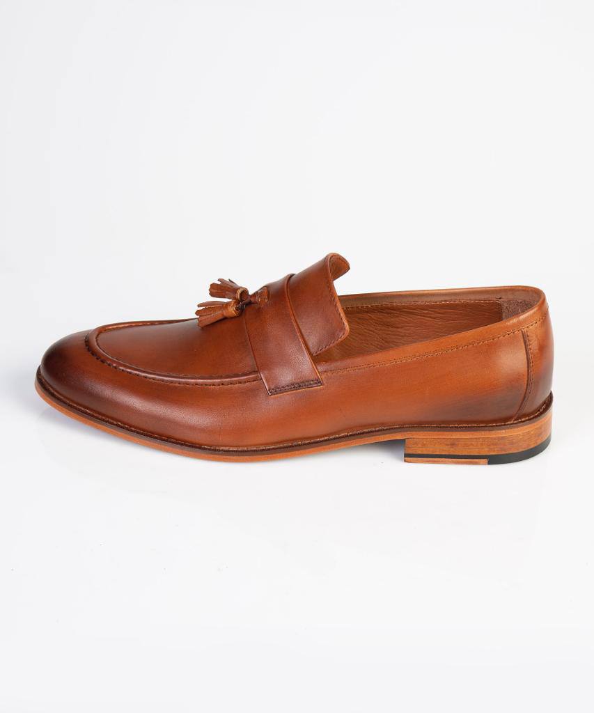 Chestnut Brown Tassel Loafers – 100% Turkish Leather