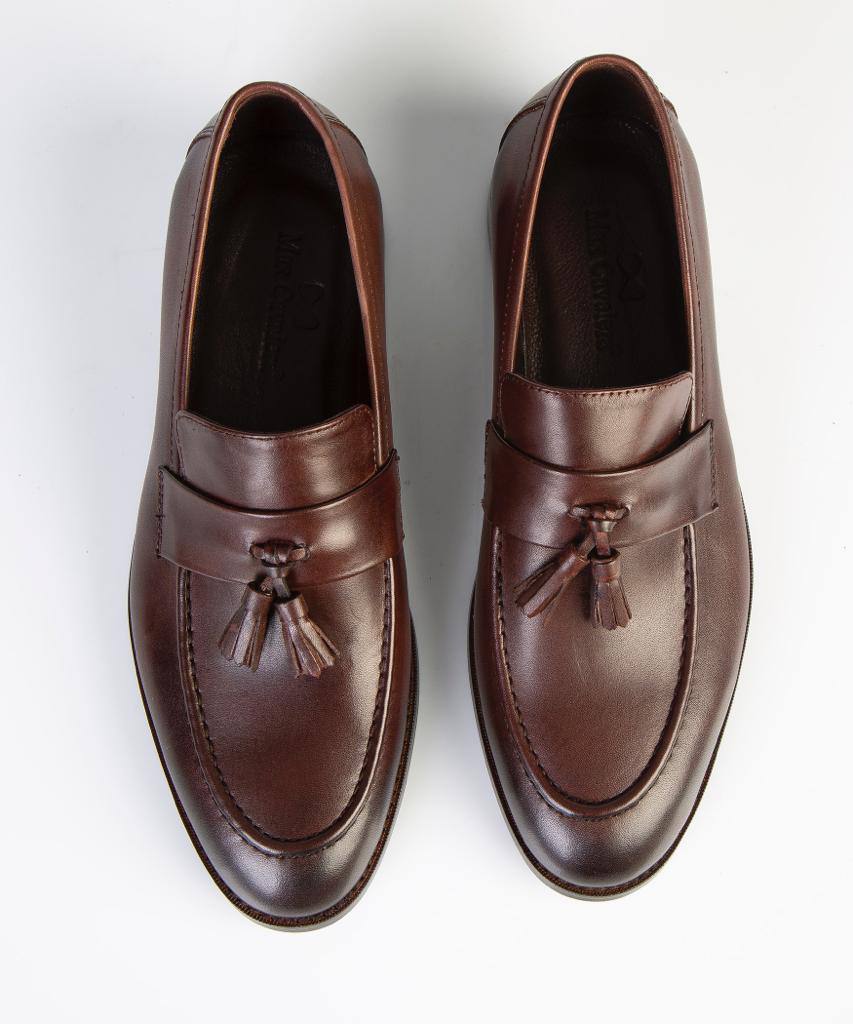 Espresso Brown Tassel Loafers – 100% Turkish Leather