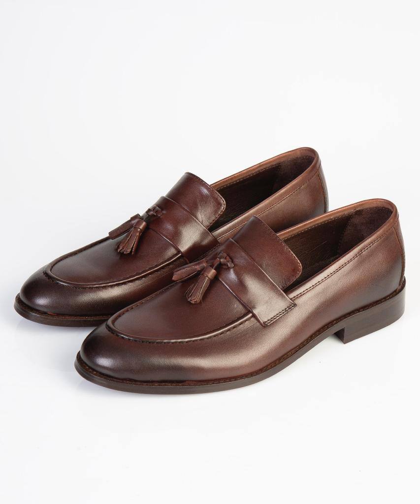 Espresso Brown Tassel Loafers – 100% Turkish Leather