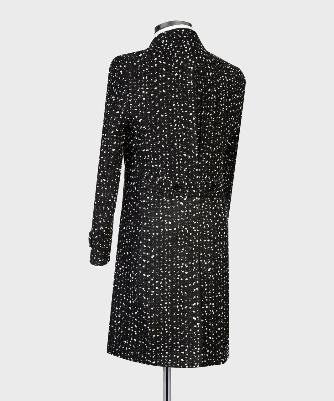Black Flecked Double-Breasted Overcoat