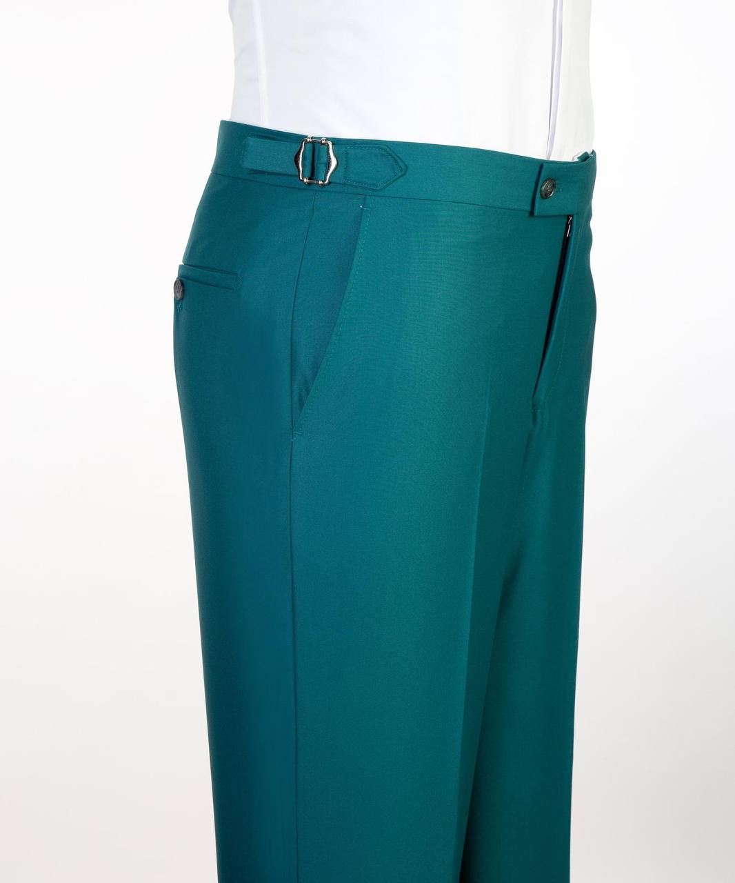 Teal Double Breasted Suit w/ Flared Leg