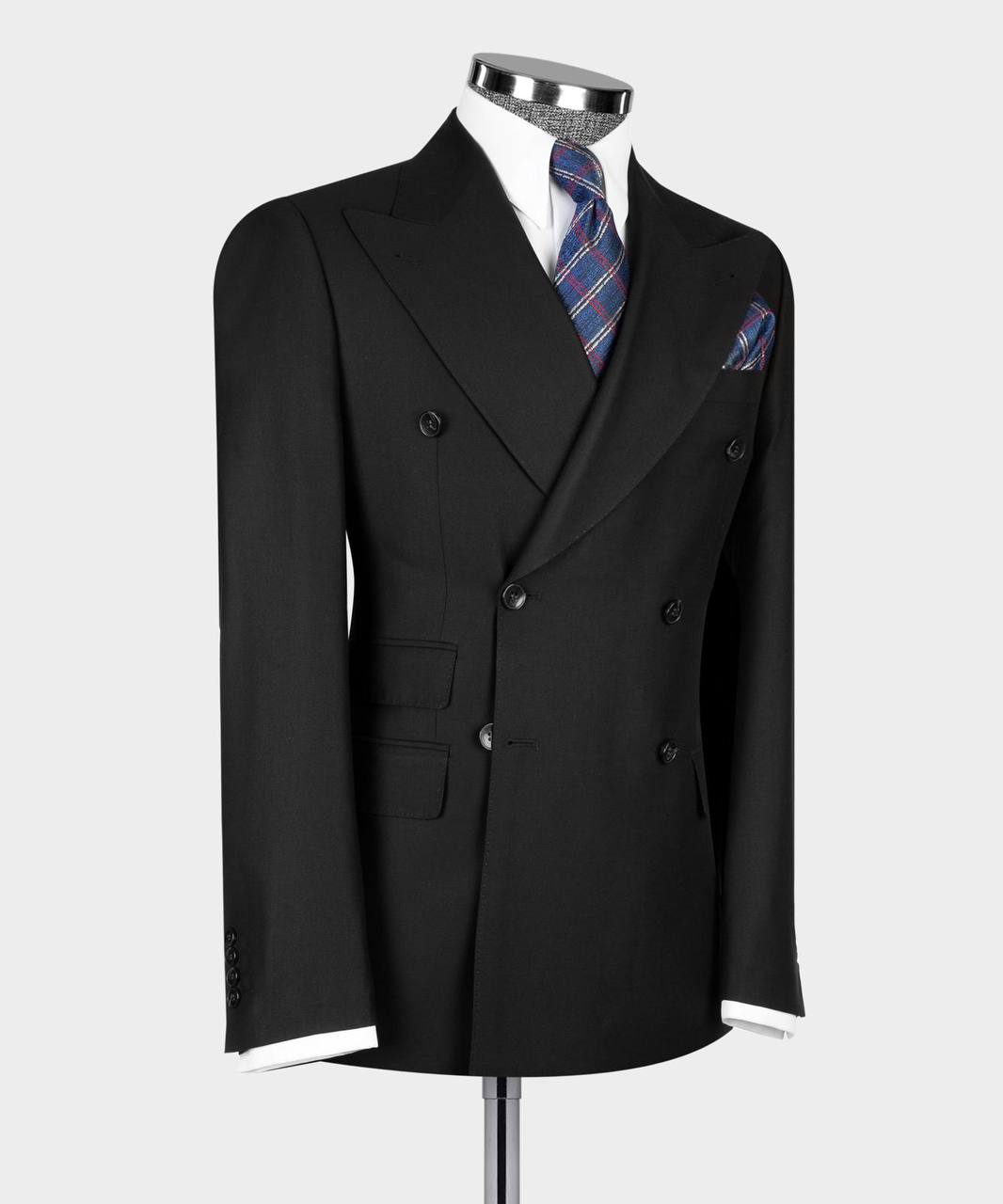 Black Double Breasted Suit w/ Flared Leg