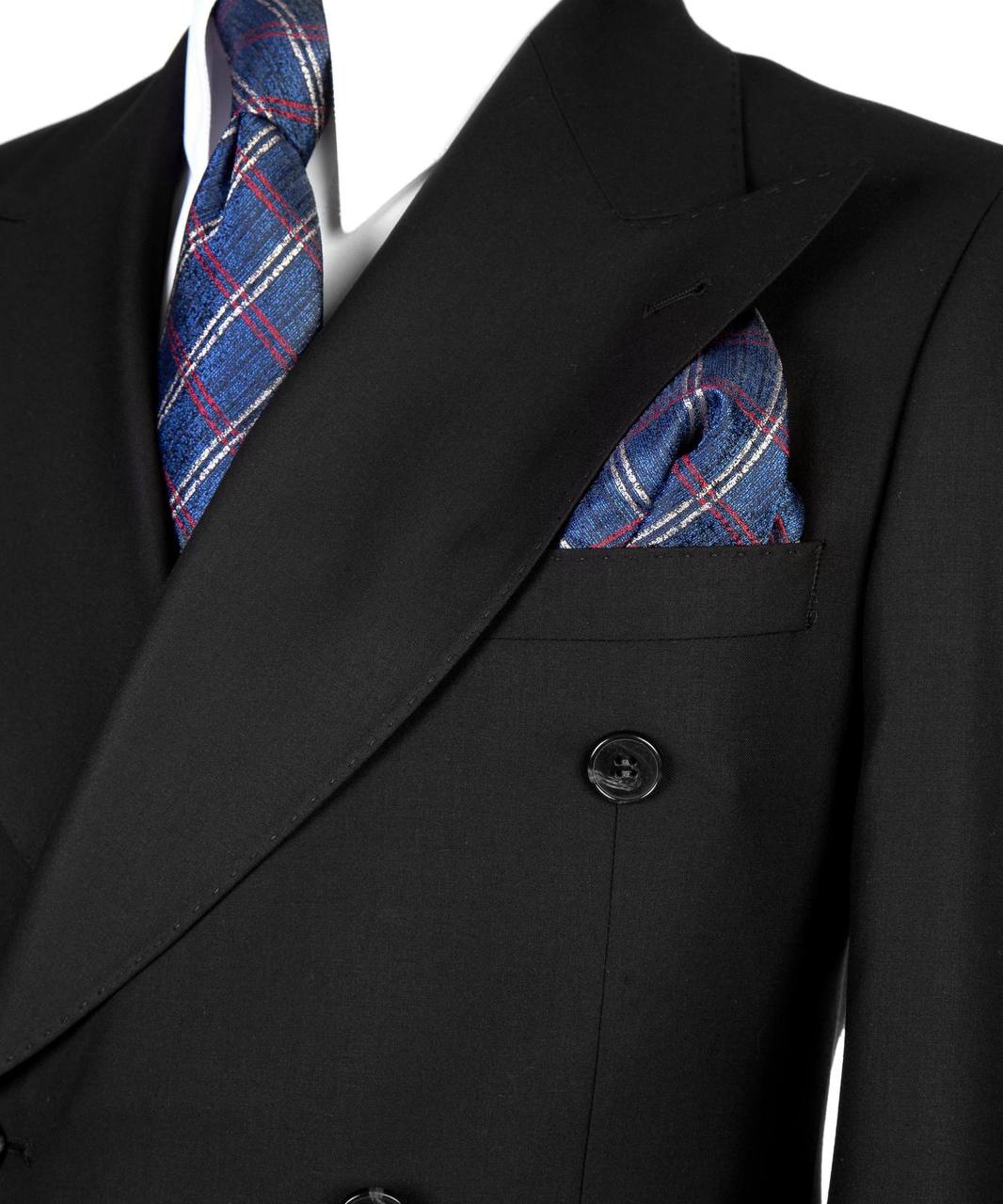 Black Double Breasted Suit w/ Flared Leg