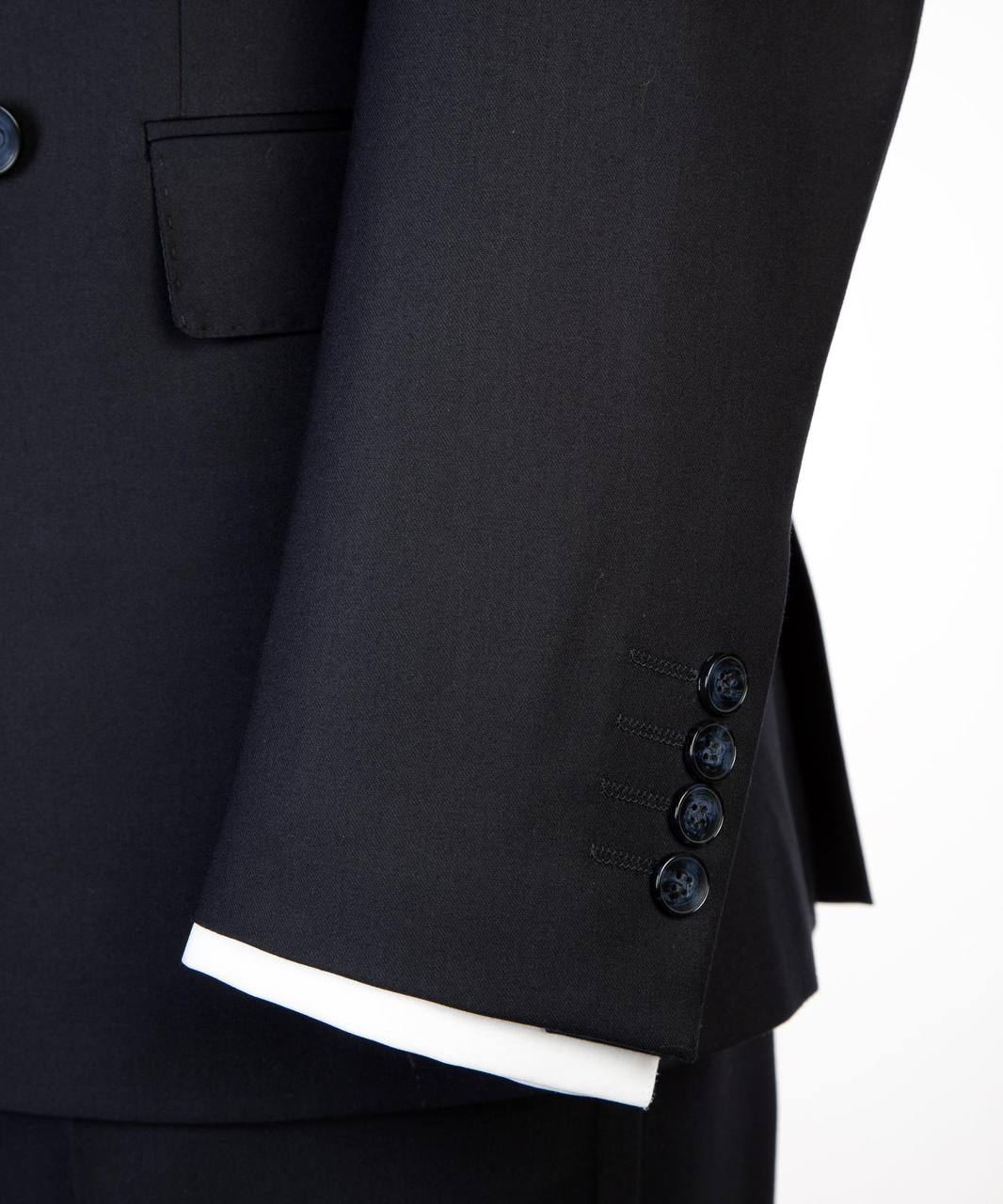 Deep Navy Blue Double Breasted Suit w/ Flared Leg