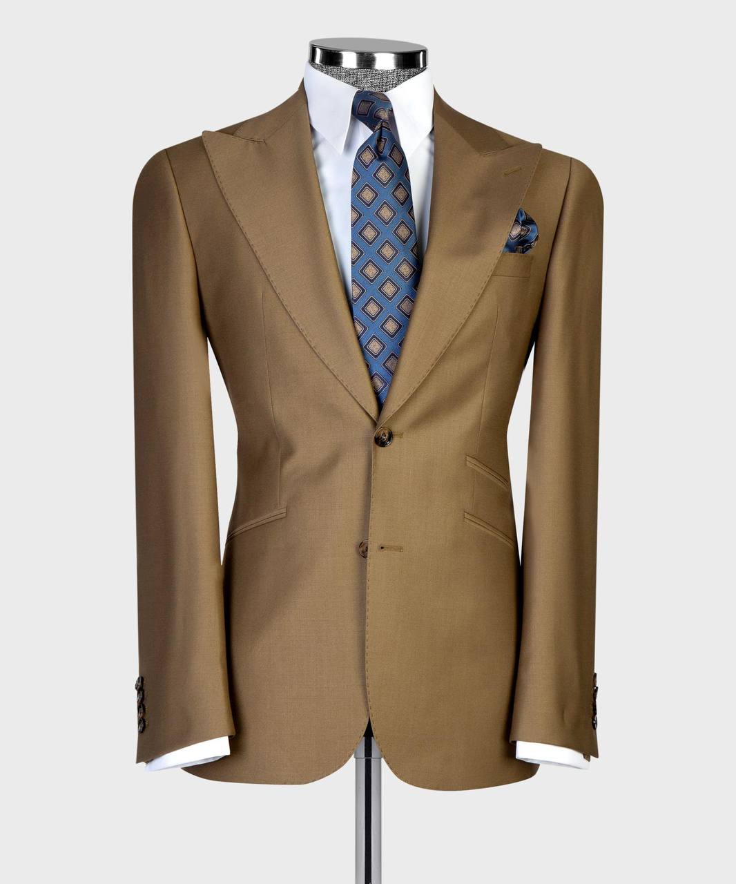 Tobacco Brown Three-Piece Suit - alternate angle