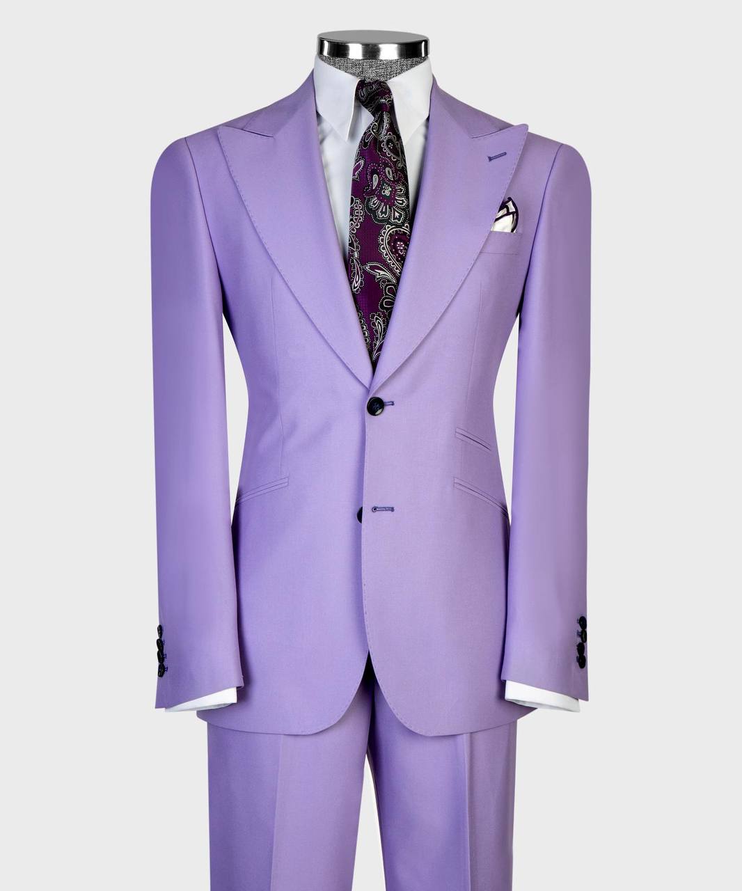 The Royal Lavender Three-Piece Suit - full look