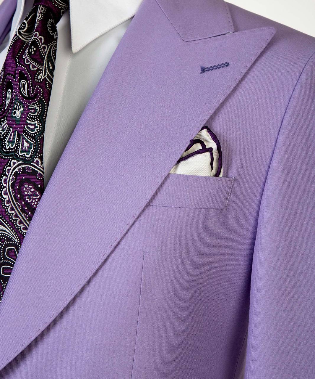 The Royal Lavender Three-Piece Suit - back view