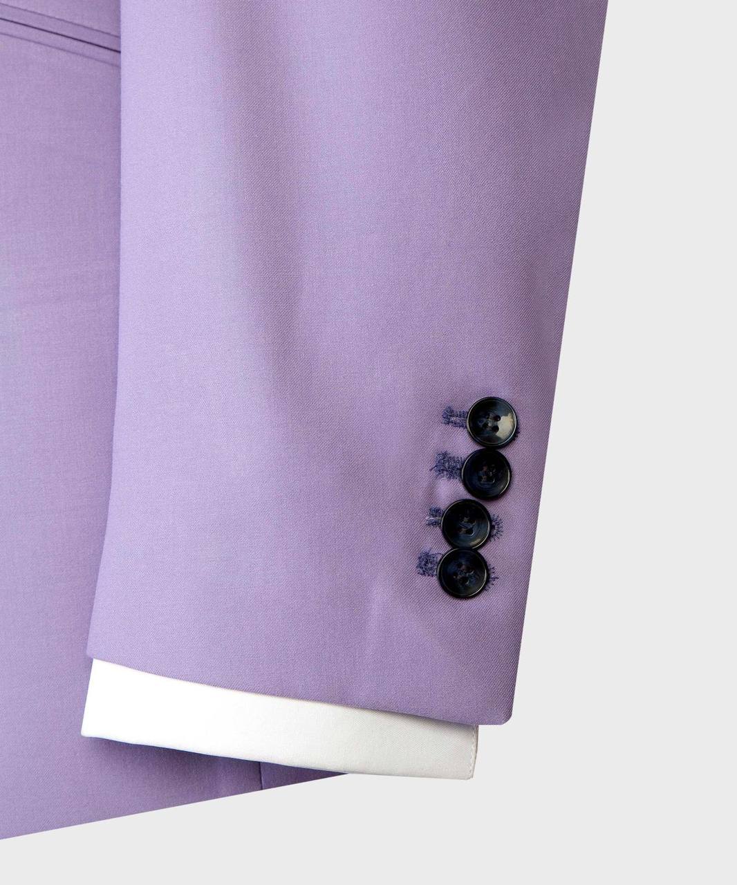 The Royal Lavender Three-Piece Suit - styling detail
