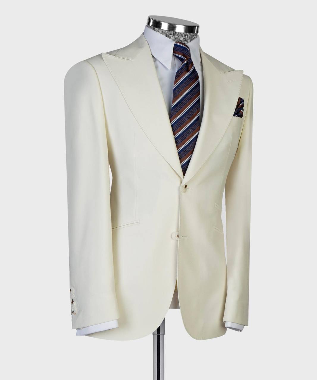 Ivory Alabaster Three-Piece Suit - detail view